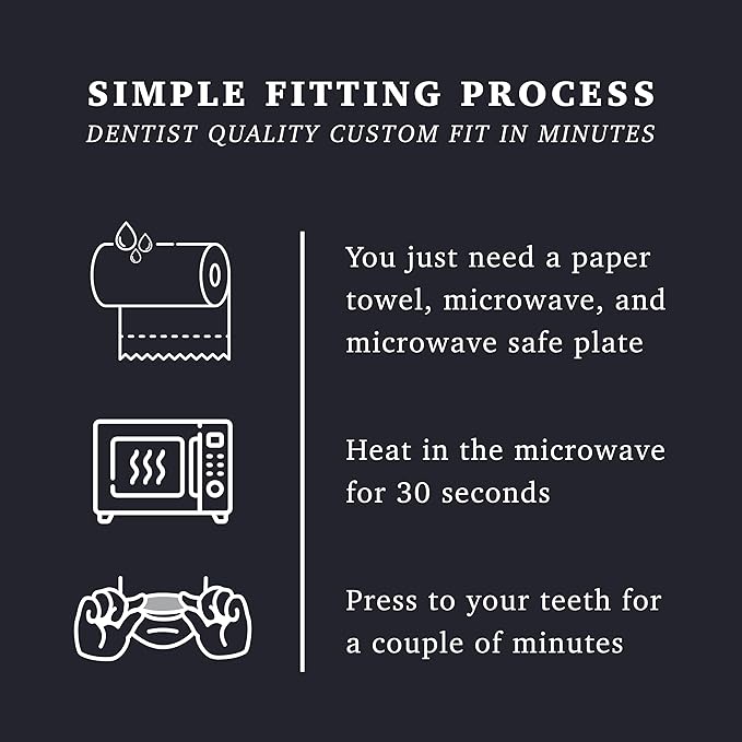Resolve Night Guard - Custom-Fit Professional Mouth Guard for Nighttime Teeth Grinding and Clenching, Relieve Tooth Pain at Night with 2-Pack Night Guard (Clear)