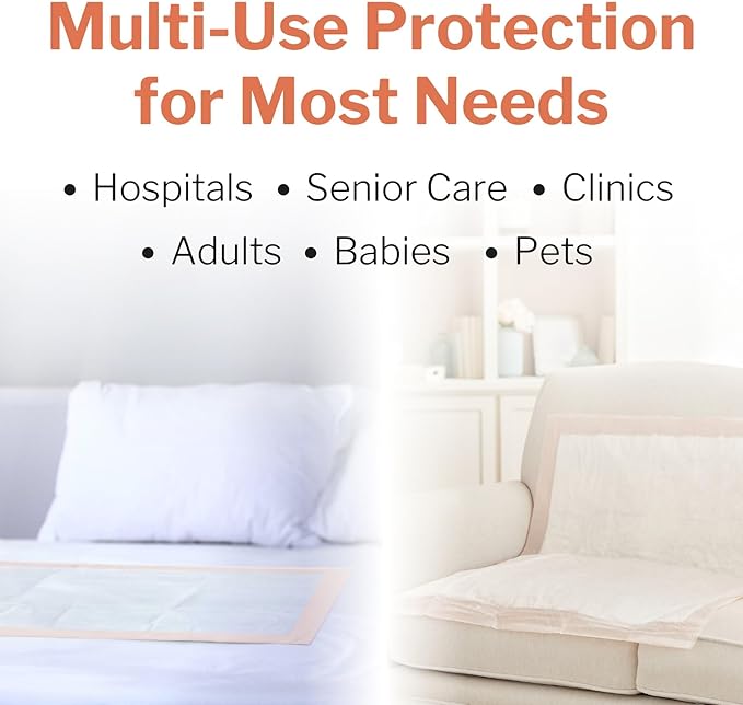 McKesson Underpads Disposable Bed Pads 30" x 36" [50 Count], Heavy Absorbency, Ultra Incontinence Chux Pads for Adults, Elderly, and Baby