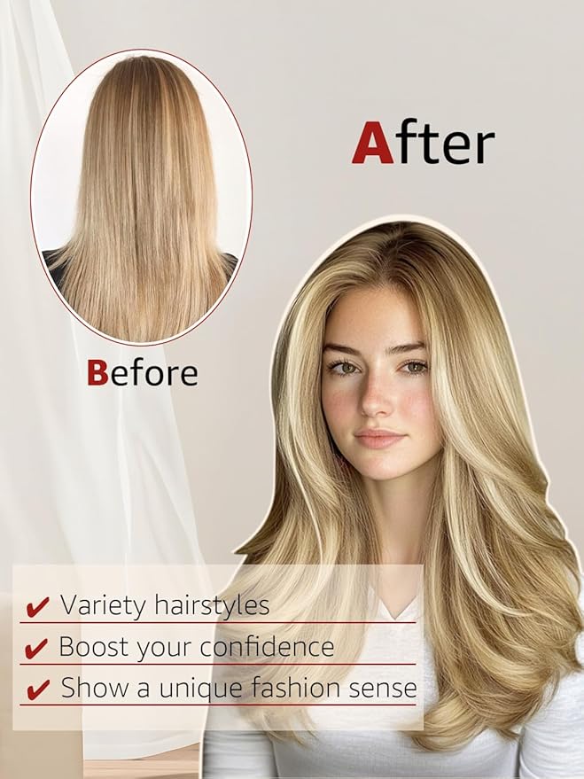 Clip in Hair Extensions Real Human Hair Double Weft Balayage Color Walnut Brown To Ash Brown And Golden Blonde,Clip in Hair Extensions,20 Inch 120g,6pcs Per Set With 18 Clips(#3/8/22,20")