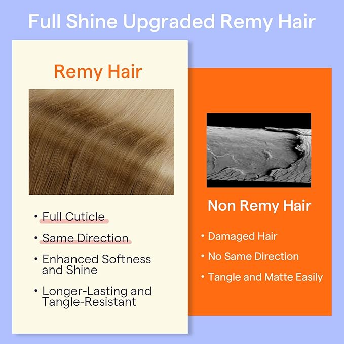 Full Shine Blonde Clip in Hair Extensions Ombre Human Hair Clip in Extensions Balayage Golden Brown to Blonde Real Hair Extensions for Women 14 Inch 7 Pcs 120 G