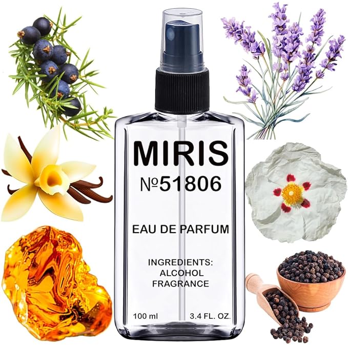 MIRIS No. 51806, Inspired by Lun Rosa Extreme, Long-Lasting Eau de Parfum for Men, Spray 3.4 Fl Oz / 100 ml