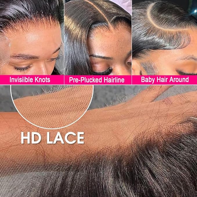 Natural Black Human Hair Wig Body Wave 13x6 Lace Front Wigs Human Hair Wigs For Black Women 28 Inch