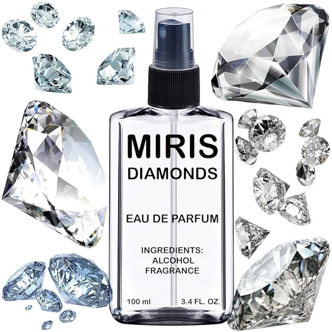 MIRIS Diamonds, Long-Lasting Unisex Eau de Parfum for Women & Men, Spray 3.4 Fl Oz / 100 ml
