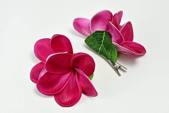Pack of 2 Real Touch Flowers Women Flower Hair Clips Bridal Hair Pins Handmade Wedding Hair Accessories for Beach Wedding Party Mother's Day Women Girls Holiday Gifts (c-807, 2pcs)