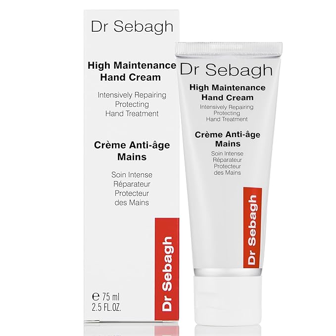 Dr Sebagh High Maintenance Hand Cream (2.6 fl oz) - Luxury Cream for Dry Cracked Hands - Fast-Absorbing Lotion for Women and Men - Hydrating Hand Moisturizer - Anti-Aging Repair Cream