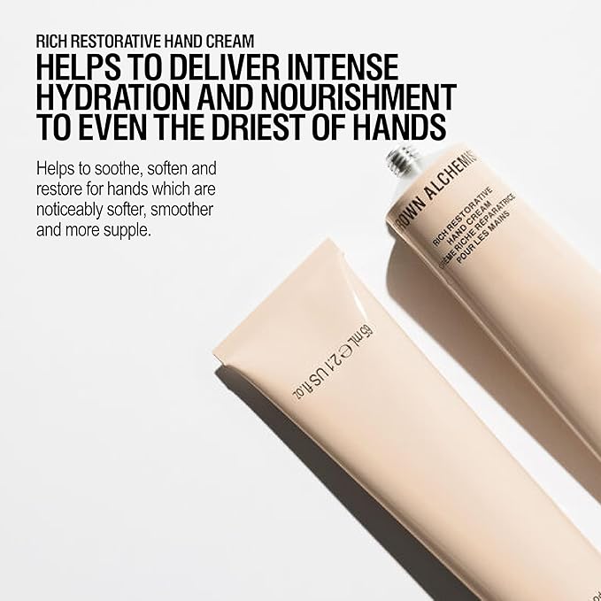 Grown Alchemist Rich Restorative Hand Cream for Dry Skin – Deep Hydration Hand Lotion for Women & Men with Argan, Rosehip & Sea Buckthorn Oils- Moisturizing, Non-Greasy & Vegan, 65mL