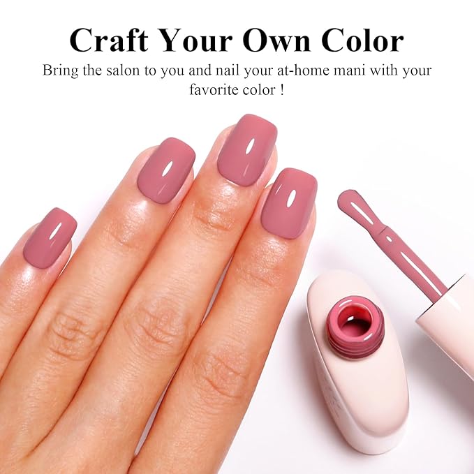 Imtiti Pink Gel Polish, UV LED Soak Off, Long Lasting 28 Days Soft Pink Gel Nail Polish for Manicure, 10ml Salon Quality DIY Nail(0.34 Fl Oz-1920)