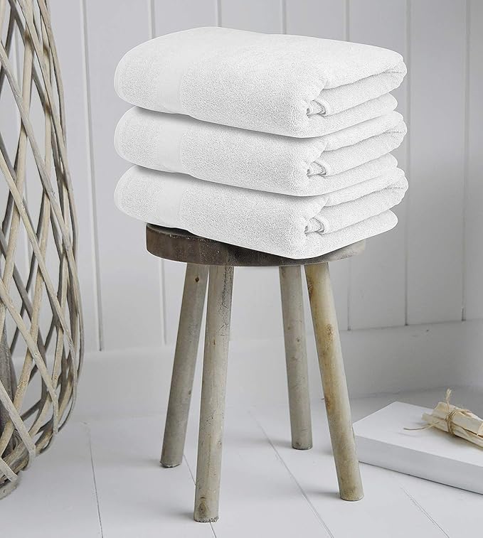 Softolle Luxury Bath Towels Set of 4 (27” x 54”) | Towels for Bathroom | Super Soft | Highly Absorbent Towels for Home, Spa, Gym (White)