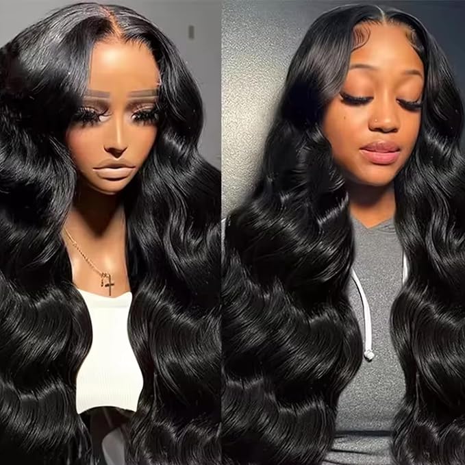 13x6 Lace Front Human Hair Wig, 100% Human Hair 180 Density, HD Lace Frontal Wig, Pre-Plucked Glueless Wigs, 26inch