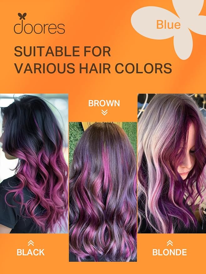 DOORES Tape in Human Hair Extensions - Violet 18 Inch 25g 10pcs, Remy Straight Skin Weft Double Side Tape