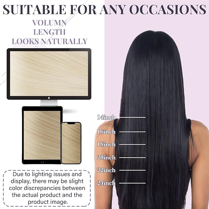 Fshine Weft Real Human Hair Extensions for Women Platinum Blonde Sew in Blonde Hair Weft Remy Human Weave One Piece 16 inch 50 g Soft Straight for Salon or DIY Hair Styling