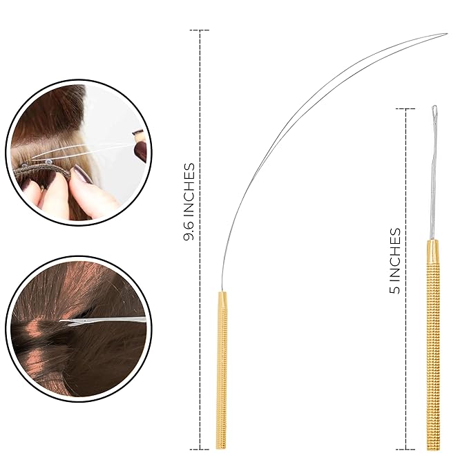SIVOTE Professional Hair Extension Tools Kit Stainless Steel, Microlink & Itip Extensions Tool Kit, Gold