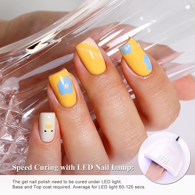 Imtiti Gel Nail Polish, 1Pcs Candy Yellow Soak Off UV LED Gel Polish, Long Lasting, Nail Art Manicure Salon DIY at Home for Spring and Summer (0.34 Fl Oz-964)