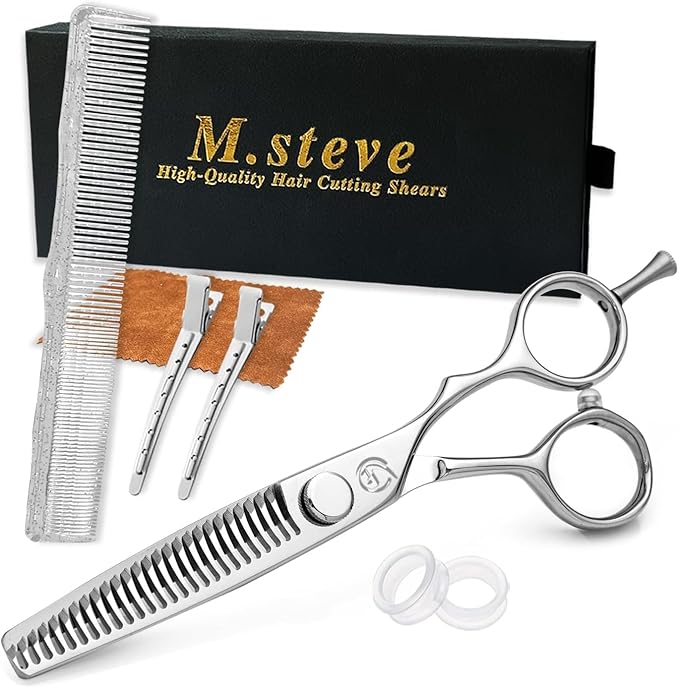Thinning Shears for Hair Cutting 6",Professional Hair Thinning Scissors 26 Teeth Texturizing Shears with 440C Steel, Sharp Layering Scissor for Salon/Home Use