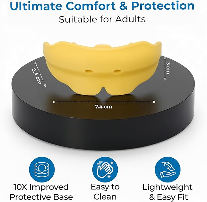 Reviv R2 Mouth Guard for Teeth Grinding & Clenching (Large) – Soft Silicone Night Guard, Pre-Formed Fit, Case Included – for Standard & Wide Jaws