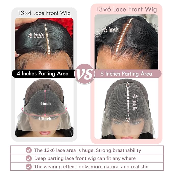 Straight Wigs Human Hair 13x6 Lace Front Wigs Human Hair Pre Plucked 200 Density HD Transparent Lace Frontal Wigs for Women Glueless Wigs Human Hair Natural Color 24 Inch