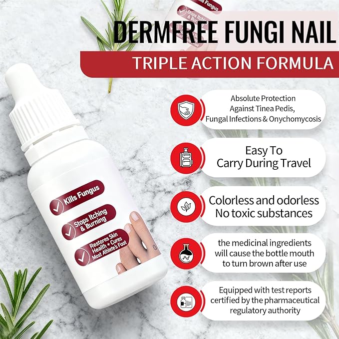 DERMFREE Fungi Nail Toenail Treatment,Gentle Formula, Effectively Improves Nails for a More Beautiful Appearance