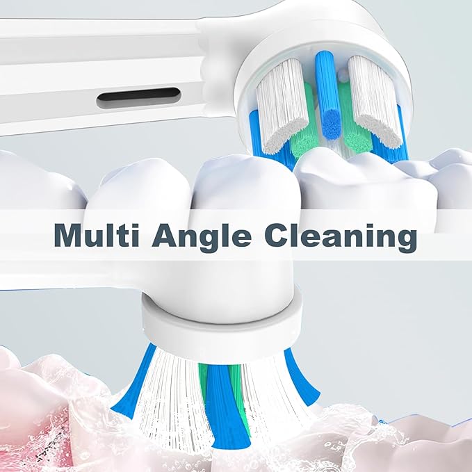 8 Pcs IO Replacement Heads Compatible with Oral B IO 2/3/4/5/6/7/8/9/10/Deep Clean Series Electric Toothbrushes, Medium Softness Brush Heads Compatible with Oral B iO (White)