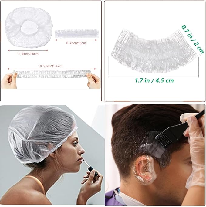 18 Pcs Professional Hair Bleach Kit Hair Coloring with Hair Dye Brush, Includes Hair Color Bowl, Hair Clip, Ear Muffs for Salon Hair Dye Tools and DIY at Home