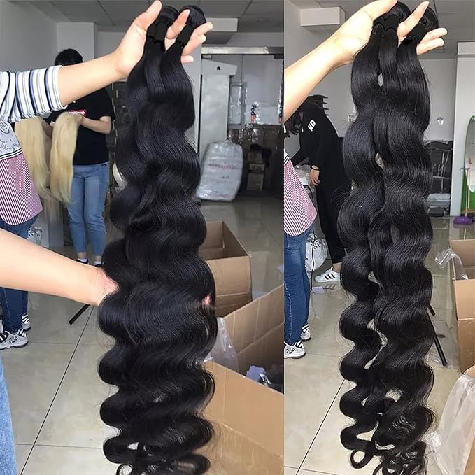 Brazilian Body Wave 1 Bundle 26 Inch Bundles Human Hair 100G Brazilian Virgin Hair Weave Bundles Body Wave Natural Black Color Hair Extensions