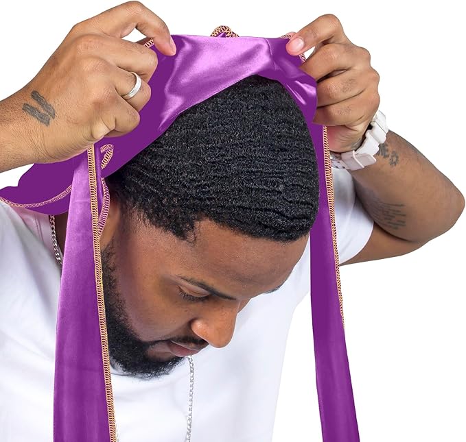 ForceWave Silky Durag for Men Wave Cap Satin Dorag for Men Women 360 Wave
