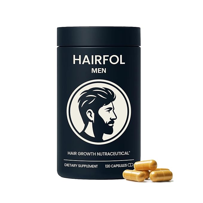 Men's Hair Growth Supplement – Clinically Tested Hair Growth Vitamins for Men, Thicker Hair & Scalp Coverage, Hair Regrowth Support for Men – Stronger, Fuller Hair – 1 Month Supply