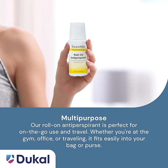 Dukal Dawn Mist Antiperspirant Deodorant, 2 oz., Unscented, Roll-On (Pack of 96) RD20