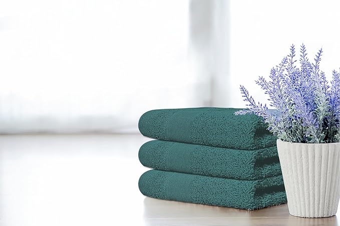 Premium Wash Cloths Pack of 12 (13" x 13") 100% Ring Spun Cotton | Luxury Washcloths | Ultra Soft Face Towels | Highly Absorbent Wash Cloths for face (Teal)
