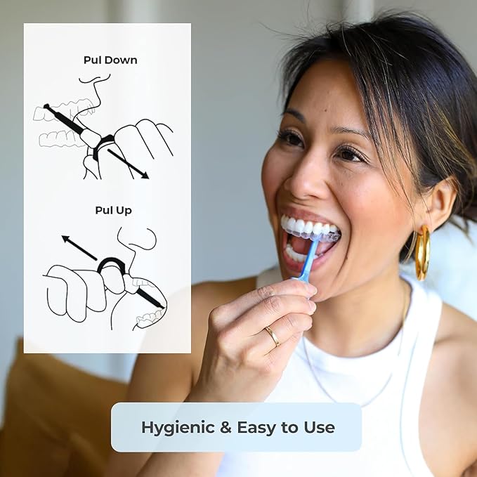 PUL Pack of 2 Reusable 2-in-1 Aligner Seating Chewie & Removal Tool — Compatible with Invisalign, Removable Braces, Retainers, Trays – Easy-to-Use Remover & Chew, Dental & Oral Hygiene Care – Pink