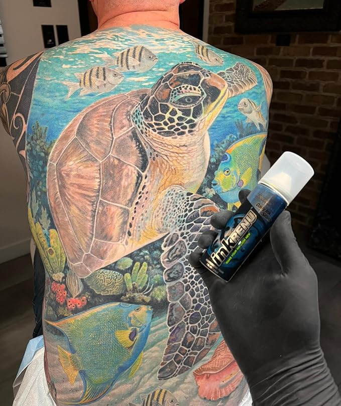 H2Ocean InkRenu Color Enhancing Tattoo Moisturizing Foam - Tattoo Brightener, Enhancer & Moisturizer for Tattoo Care - Tattoo Aftercare Lotion to Revive & Renew Tattoos - 2 oz