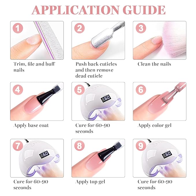 RARJSM Creamy Nude Gel Nail Polish Set Sheer Milky Barely Rose Gray Mauve Eggshell Pink 6 Pcs Neutral Jelly Skin Tone Colors French Manicure Gelpolish Soak Off Curing Requires for Home Salon 7.5ml