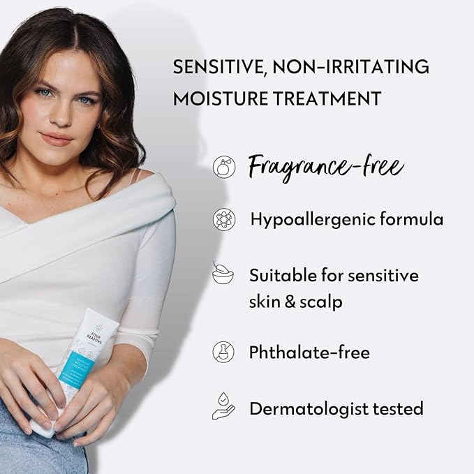 No nothing Sensitive Moisture Treatment - Perfume-free, Moisturising Intensive Treatment - For Dry and Damaged Hair - 100% Vegan -150 ml (New Packaging)