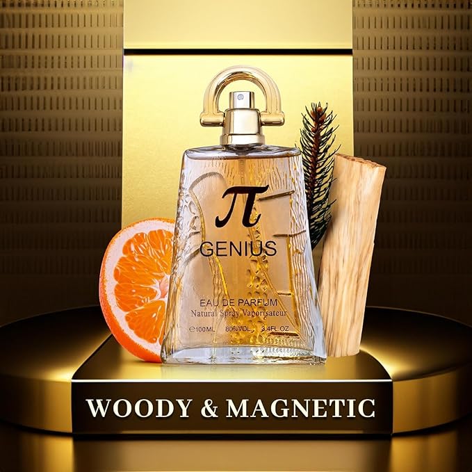 Genius for Men Eau De Parfum - High-End Fragrance with a Combination of Mandarin, Rosemary, Galbanum & Pine Needle - Fragrance That Will Get You Noticed - 100ml Bottle
