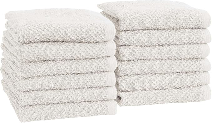 Great Bay Home 100% Cotton 4 Pack 54x27 Bath Towel Set - Absorbent, Quick-Drying, Durable Towels for Bathroom Decor - Low-Twist, Two-Ply Fibers (Ivory)