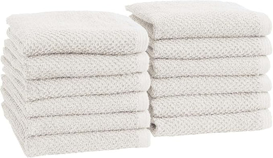 Great Bay Home 100% Cotton 4 Pack 54x27 Bath Towel Set - Absorbent, Quick-Drying, Durable Towels for Bathroom Decor - Low-Twist, Two-Ply Fibers (Ivory)