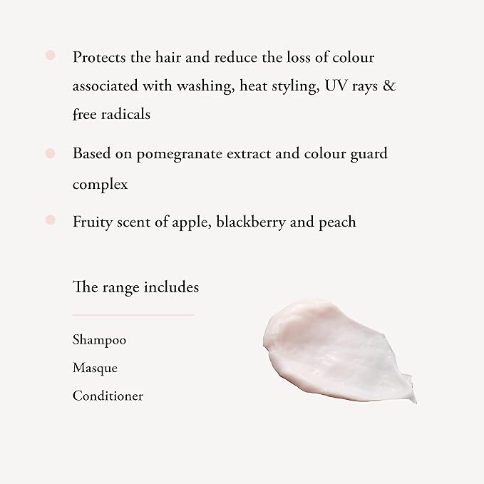 Maria Nila Luminous Colour, Hair Mask, 8.5 Fl Oz, Reduces Colour Loss from Washing, Pomegranate Counteracts Dehydration, 100% Vegan & Sulfate/Paraben free
