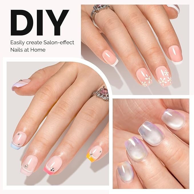 MelodySusie Extra Short Ballerina X Nail Tips - 300Pcs 15Sizes Clear Acrylic, Half Matte Full Cover Press on Nails for DIY Extension & Salon Use, Pre-Shaped for Long-Lasting Manicure