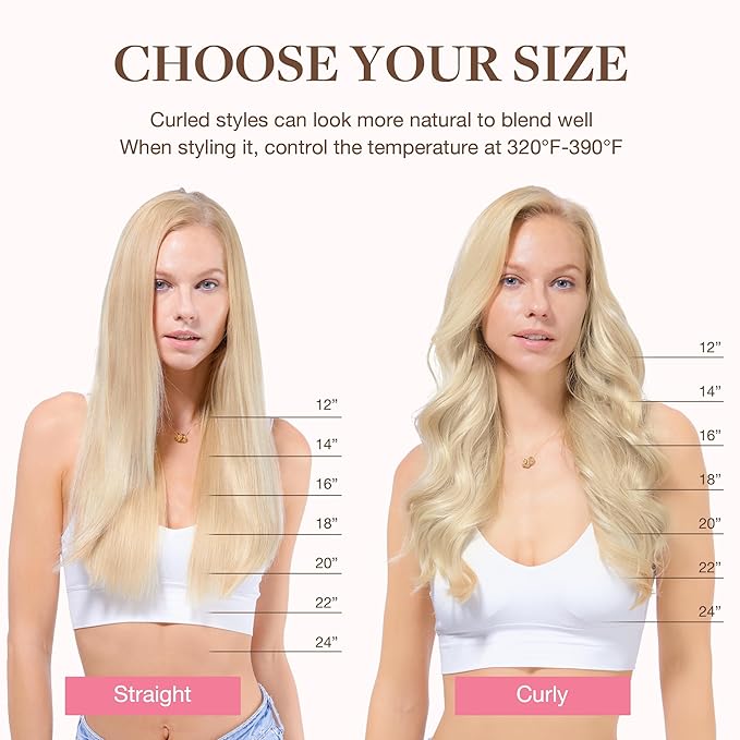 Googoo Blonde Clip in Hair Extensions Remy Human Hair Ombre Hair Extensions Clip in Hair Full Head Ombre Blonde Color 7PCS