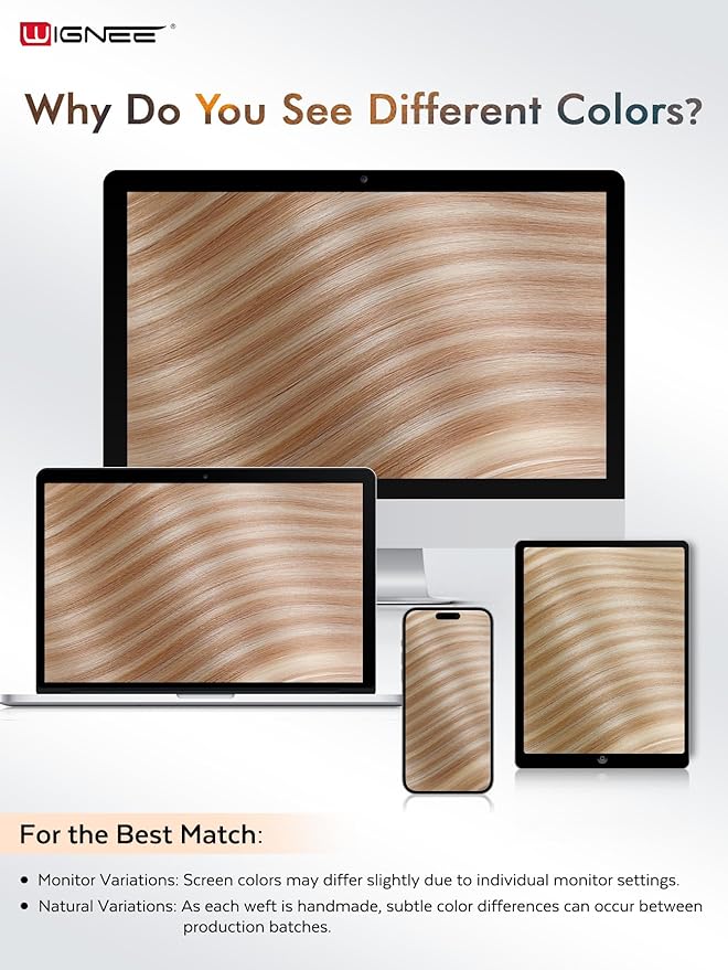 WIGNEE Butterfly Human Hair Extensions Strawberry Highlight Blonde Hair Extensions Real Human Hair 18 Inch Genius Double Weft Human Hair Extensions Glueless and Seamless for Thin hair(18/60A)