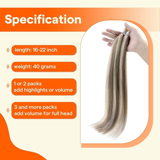 Full Shine Itip Human Hair Extensions 18 Inch 40 Grams Ash Brown Highlights Platinum Blonde I Tip Hair Extensions Human Hair Natural Straight Hair Pre Bonded Extensions