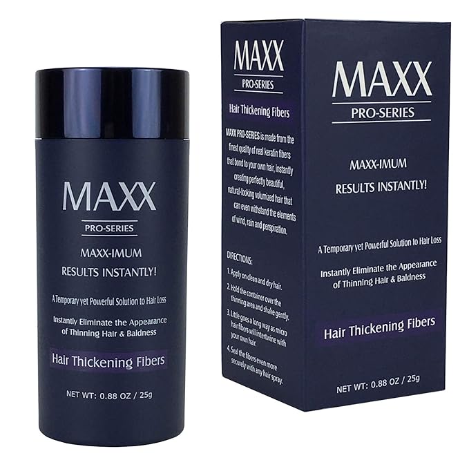 Hair Building Fibers - Volumizing Hair Fibers with real Keratin for Thinning Hair/Hair Loss Dermatologist Tested and Certified Hypoallergenic - 60 days + supply (Medium Brown)