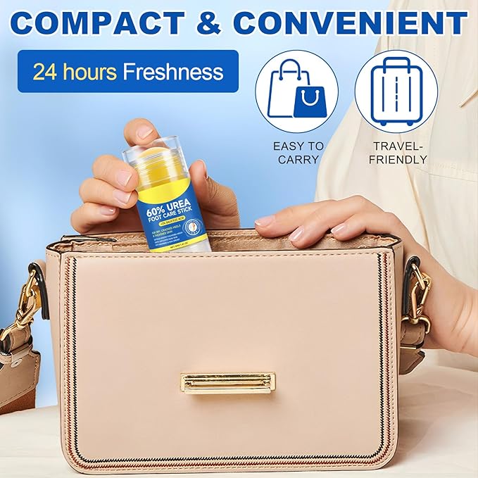 60% Urea with 2% Salicylic Acid Foot Care Stick, Hydrating Repairs Feet Cream, Foot Lotion Moisturizer for Dry Cracked Feet, Elbows, Hands (1.41 Ounce (Pack of 2))