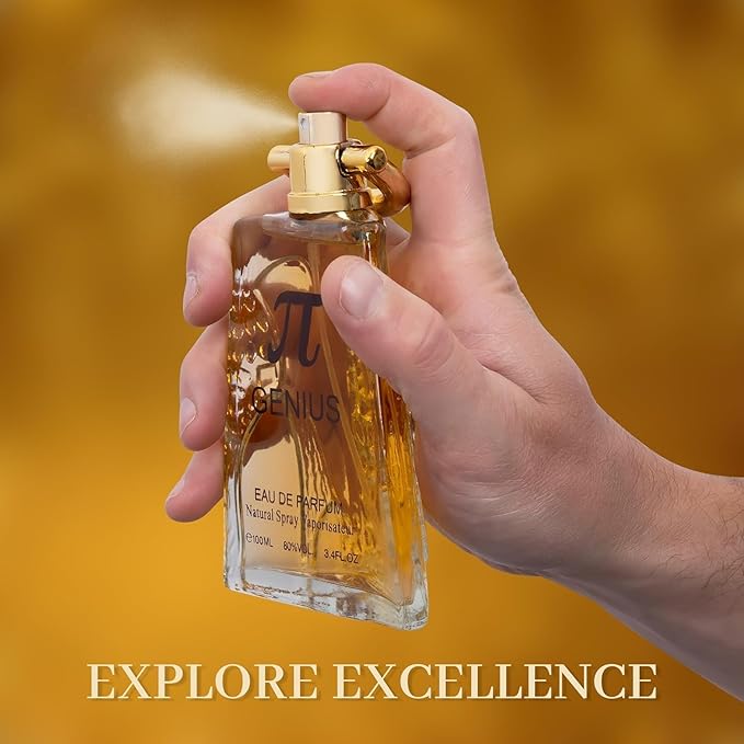 Genius for Men Eau De Parfum - High-End Fragrance with a Combination of Mandarin, Rosemary, Galbanum & Pine Needle - Fragrance That Will Get You Noticed - 100ml Bottle
