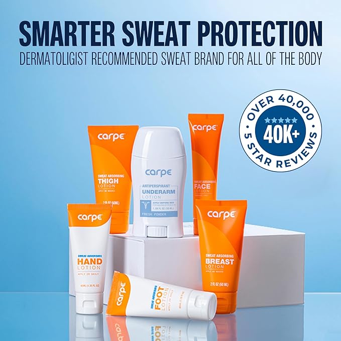 Carpe Deodorant Underarm Antiperspirant - Advanced Sweat & Odor Protection Formula - Sport Deodorant for Men & Women - Combat Excessive Sweating with Odor Control - Clean Sport Scent (Pack of 3)
