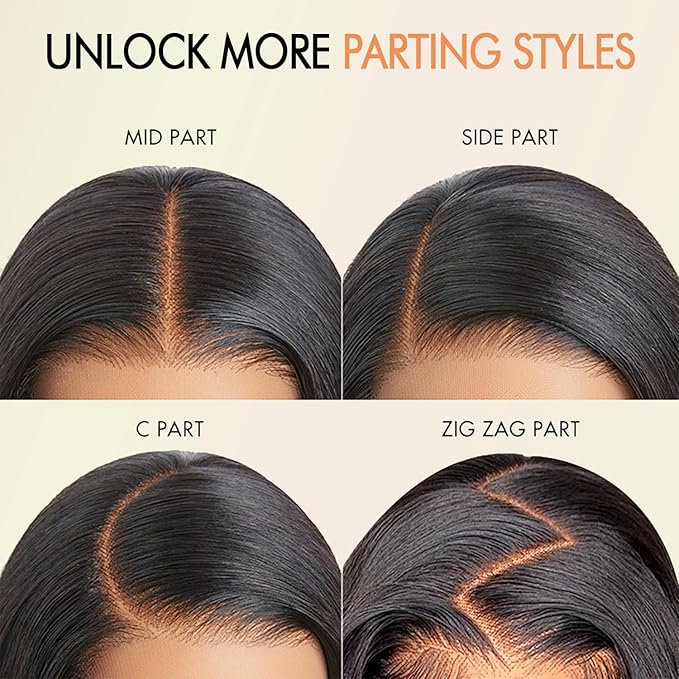 Glueless Wigs Human Hair Pre Plucked Pre Cut 7x6 Hd Lace Closure Wigs Human Hair 32 Inch Body Wave Human Hair Wigs 250% Density Drawstring Glueless Wigs human hair for Beginners