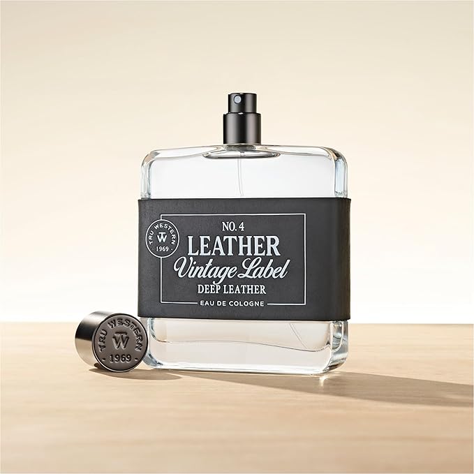 Tru Fragrance Beauty No. 4 Leather Vintage Label Deep Leather