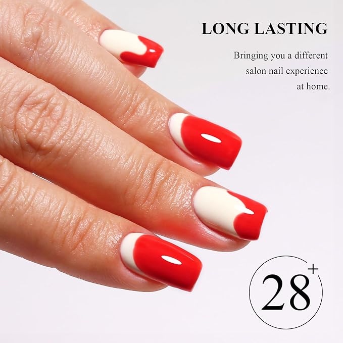 Imtiti Red Gel Nail Polish, 1Pcs Neon Red Soak Off UV LED Gel Polish, Long Lasting, Nail Art Manicure Salon DIY at Home for Spring and Summer (0.34 Fl Oz-367)
