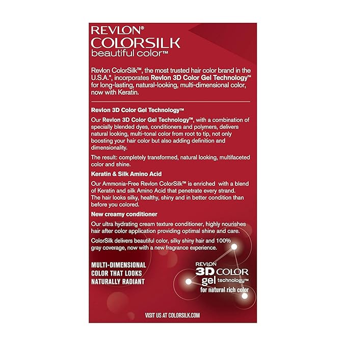 Revlon ColorSilk Hair Color, 30 Dark Brown 1 ea (Pack of 6)