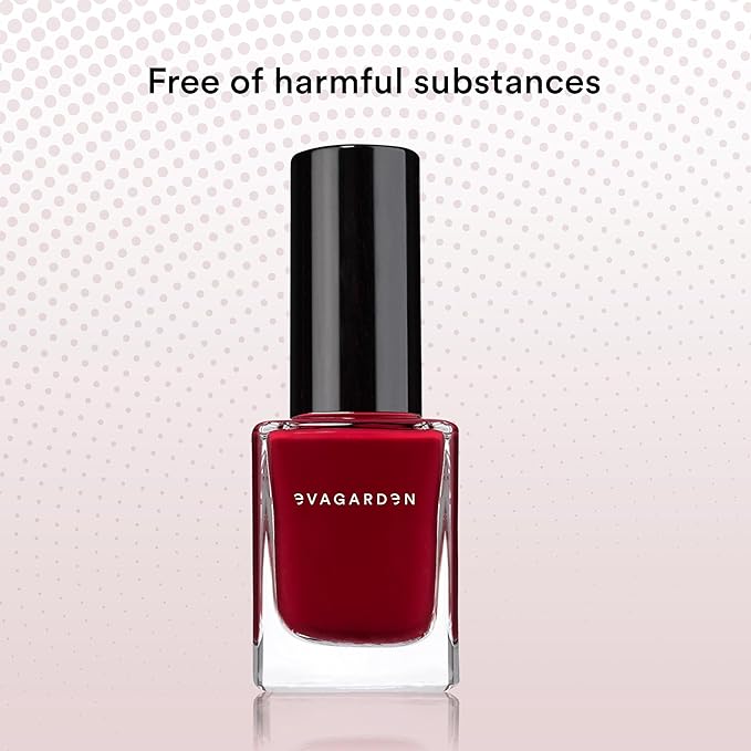 EVAGARDEN Sea Water Resistant Nail Polish - Saturated Color with Thin Film Coating - Attractive, Durable and Smooth Coverage - Clean Formula, No Harsh Substances - 680 Carmin Red - 0.34 oz