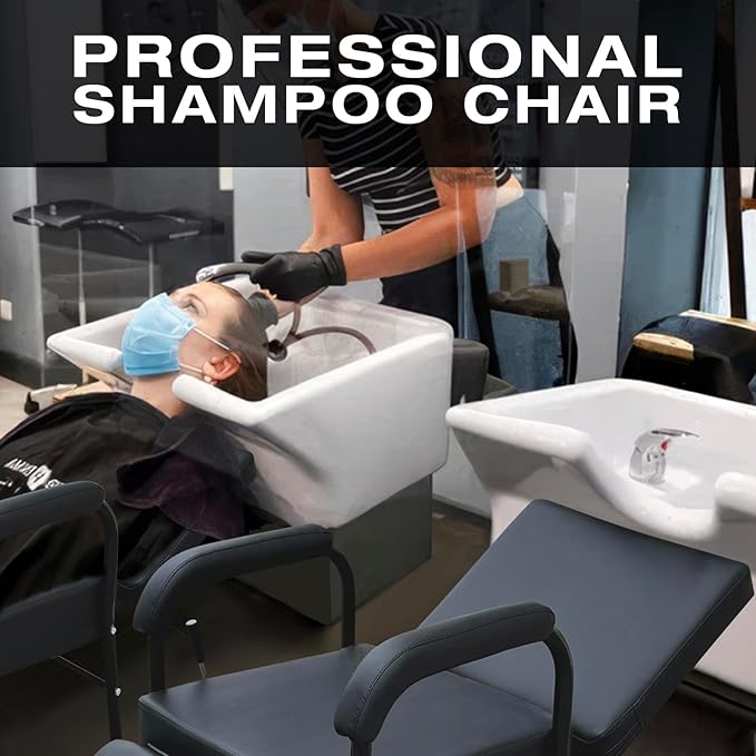 Reclining Shampoo Chairs Adjustable Height Shampoo Chairs for Salon Barber Chair Hair Stylist Chair Recline Salon Chair Spa Beauty Equipment for Hair Stylists, Tattoo Artists, Cosmetologists